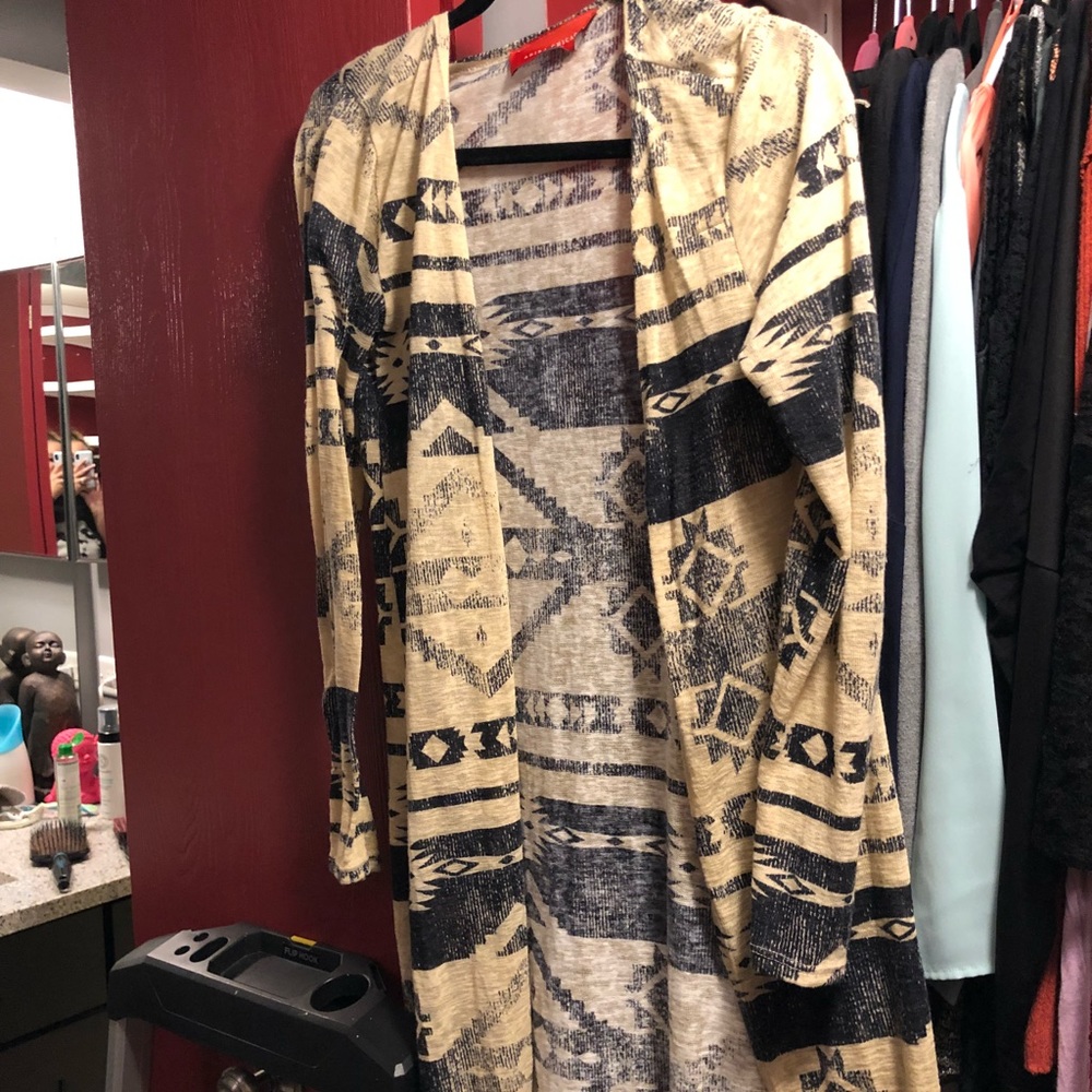 Tribal print cardigan